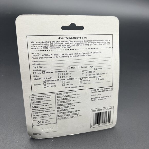 1992 Ertl John Deere 500 Grain Cart Auger Hitches to any 1/64 Scale Tractor 5565 - Picture 5 of 9